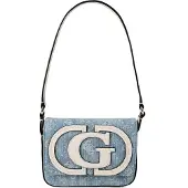 GUESS Axelremsväska 'Ruby' beige / blå denim