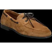 Tommy Hilfiger för män. FM0FM05863 Båtskor i brunt läder med flexibel sula (46), Hud, Karta, Nyckelband, Casual