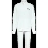 EA7 för män. 7M001867_AF12660 Italienskt vitt set (XL), Deportivo, Bomull, Lång ärm