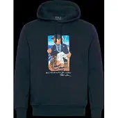 Ralph Lauren för män. 710B21811001 Marinblå Bear-tröja (XL), Casual, Bomull, Lång ärm, Marino