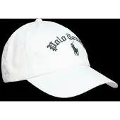 Ralph Lauren för män. 710B19129001 Vit broderad twillkeps (OSFA), Casual, Bomull
