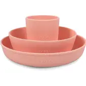 Filibabba Middagsset - Silikon - 3 Delar - Peach - - One Size - Middagsset