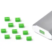 Smartkeeper MD04P1GN, Portblockerare, DisplayPort, Grön, 10 styck, Polypåse, 130 mm