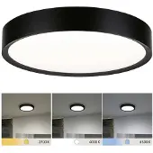 Paulmann Taklampa Tega, Svart, Badrum, Syntetmaterial, Modern, Taklampa