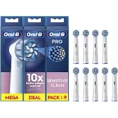 Oral-B Pro Sensitive Clean -utbytbara borstar, 9 st