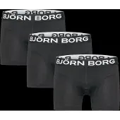 Björn Borg Cotton Stretch Boxers 3-pack Svart, 122-128