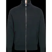 BOSS Zip-up cardigan in cotton and virgin wool