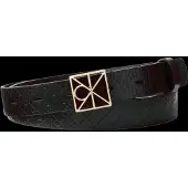 Calvin Klein Full Grain Leather Emblem Logo Belt