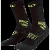 Cep Core Run Socks Mid Cut 5.0, löparstrumpor, dam, svart/grön