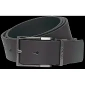 HUGO Reversible Italian-leather belt with two buckles