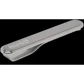 HUGO Oval-shaped tie clip with engraved logo