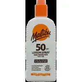 Malibu SPF 50 Hög Skydd Vattenresistent Lotion Spray - 200 ml