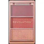 Revolution Blush Icon Palette Rougepalett 3 g Aura Points Rose