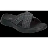SKECHERS Pantolette 'Go Walk Flex' grå / svart