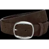 Tommy Hilfiger Oval Buckle Debossed Suede Belt