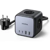 UGREEN DigiNest Cube USB-laddare 65 W Jordat kontaktuttag, 2x USB-A, 2x USB-C Power Delivery 2.0, Power Delivery 3.0, PPS, QC 2.0, QC 3.0, QC 4+, Adaptive