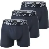 Replay Boxershorts marinblå / mörkblå / off-white