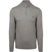 Lyle & Scott Bomull Merino Herrar Kvartslång Ziptröja