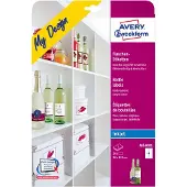 Avery MD4001 Flasketiketter 90 x 120 mm Papper Vit 20 st Permanent Bläckstråleskrivare