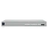 Ubiquiti UniFi Switch Pro XG 10 PoE - Switch - L3 - Hanterad - 10 x 100/1000/2,5G/5G/10GBase-T (PoE++) + 2 x 10 Gigabit SFP+ - Rackmonterbar - PoE++ (400 W)