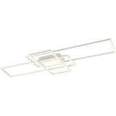 TRIO Lighting LED taklampa Irvine, dimbar, Vitt / opal, Vardagsrum / matsal, Metall, Modern, LED-taklampa