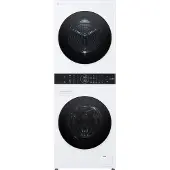 LG WashTower WT1210WWF - Set med tvättmaskin/torktumlare - Wi-Fi - bredd: 60 cm - djup: 66 cm - höjd: 165.5 cm - frontmatad - 12 kg - 1400 rpm - vit