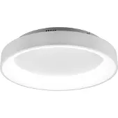 TRIO Lighting LED taklampa Girona, dimbar, Vitt / opal, Vardagsrum / matsal, Metall, Modern, LED-taklampa