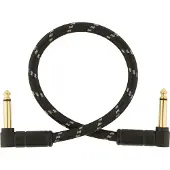 Fender Deluxe 1 Fots Vinklad Instrumentkabel Black Tweed