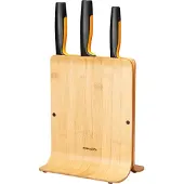 Fiskars Knivblock av bambu med 3 knivar Functional Form