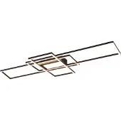 TRIO Lighting LED taklampa Irvine, dimbar, Svart, Vardagsrum / matsal, Metall, Modern, LED-taklampa