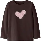 Name it T-shirt 'NMFKatelin' brun / guld / pastellrosa