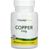NaturesPlus , Koppar, 3 mg, 90 tabletter