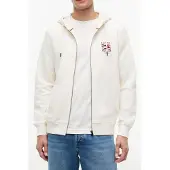 Tommy Hilfiger Flag Embroidery French Terry Zip Thru Hoody