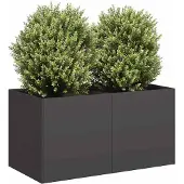 vidaXL Odlingslåda svart 80x40x40 cm kallvalsat stål