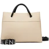Valentino Shoppingväska 'Sac Cabas Alexia Summer Noir Femme Naturale/Nero' vit