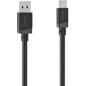 Hama USB-laddningskabel USB 2.0 USB-A kontakt, USB-C-kontakt 2 m Svart 00201812