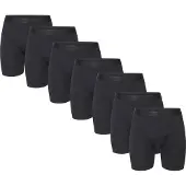 Urberg Men's Bamboo Boxers Long Leg 7-Pack Black Beauty