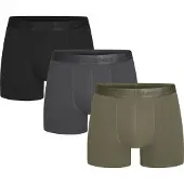 Urberg Men's Isane 3-pack Bamboo Boxers Grey/Black/Green