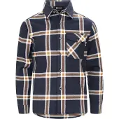 Urberg Juniors' Flanell Shirt Blue Nights/deep Lichen Green