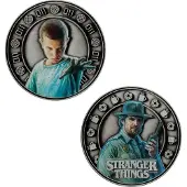 Fanattik Stranger Things Elva Samlingsmynt Och Hopper-valuta 4 Cm