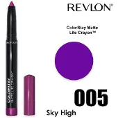 Revlon ColorStay Matte Lite Crayon Läppstift med Inbyggd Vässare, 005 Sky High, 0.049 oz