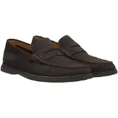 BOSS Suede loafers with logo penny trim