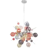 Näve Glas pendellampa Explosion, dimbar, Multifärgad, Vardagsrum / matsal, Glas, Pendellampa