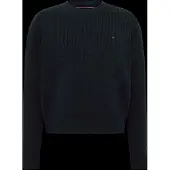Tommy Hilfiger Tröja - Stickad - Dark Natt Marinblå - - 16 år (176) - Tröja