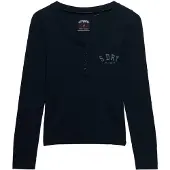 Superdry Athletic Button Down T-shirt Med Lång ärm