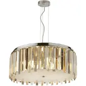 Searchlight Kristall pendellampa Clarissa, dimbar, Vardagsrum / matsal, Metall, Pendellampa