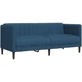 vidaXL Soffa 2-sits blå tyg