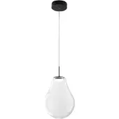 FABAS LUCE Pendellampa Noa, dimbar, Genomskinlig / transpare, Vardagsrum / matsal, Glas, Modern