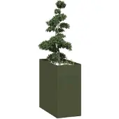 vidaXL Planteringskärl olivgrön 40x80x80 cm stål
