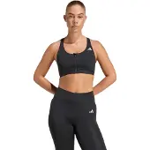 Adidas Optime Essentials Workout Zip-front Sport-bh Med Medium Stöd